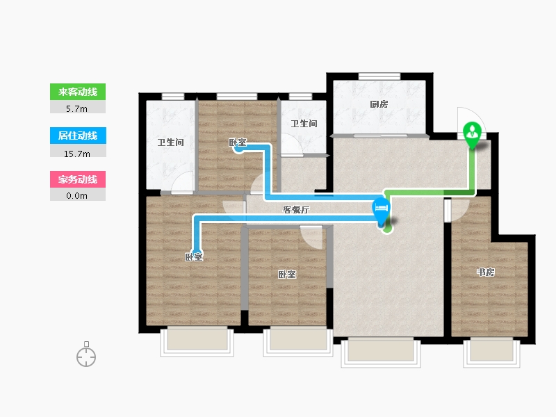 新疆维吾尔自治区-乌鲁木齐市-旭辉燕来府-97.08-户型库-动静线