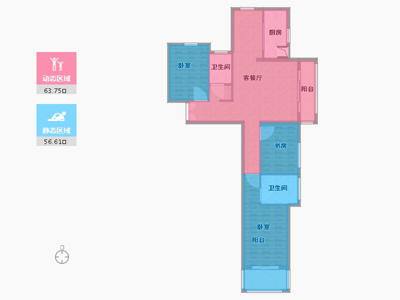 河南省-郑州市-啟福城-108.00-户型库-动静分区