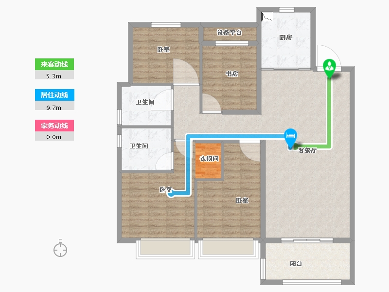 安徽省-合肥市-万科高第-127.98-户型库-动静线