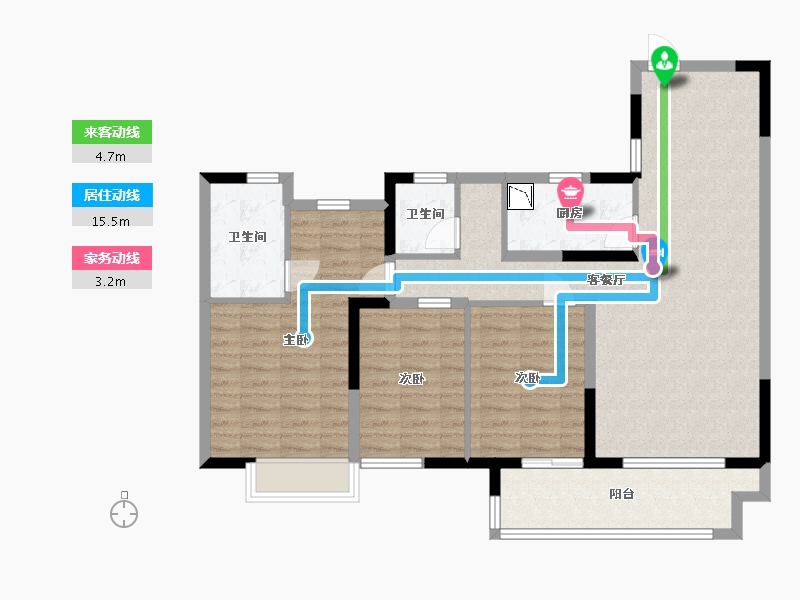 安徽省-蚌埠市-蚌埠淮上万达广场-100.01-户型库-动静线