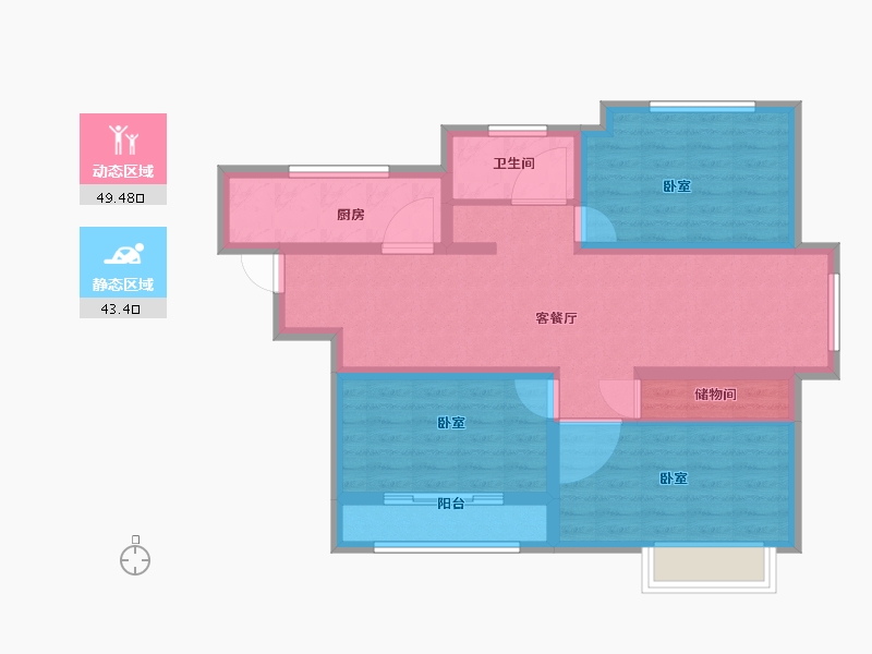 山东省-德州市-德成名郡-81.73-户型库-动静分区