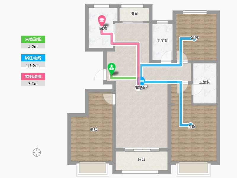 山东省-济南市-中洋和天下-104.00-户型库-动静线