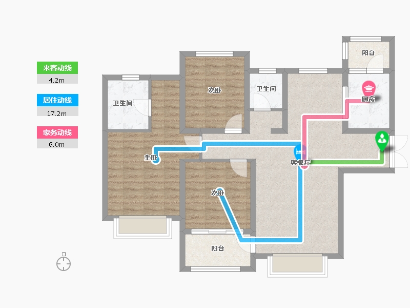 山东省-济南市-名悦山庄-94.06-户型库-动静线