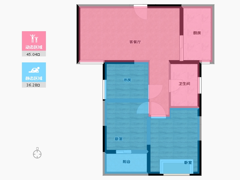 河南省-郑州市-鼎天東尚-72.00-户型库-动静分区