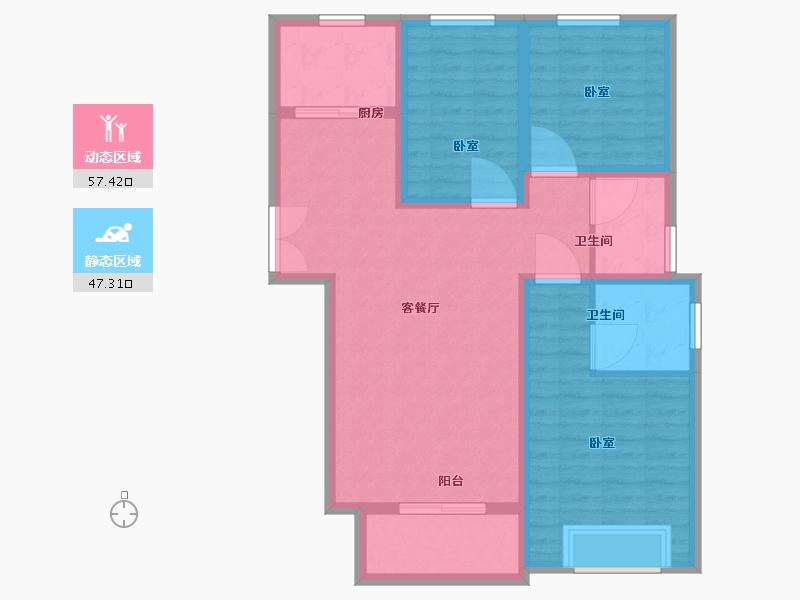 河南省-郑州市-爱丁堡-94.01-户型库-动静分区