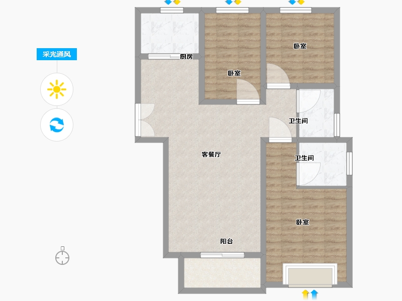 河南省-郑州市-爱丁堡-94.01-户型库-采光通风