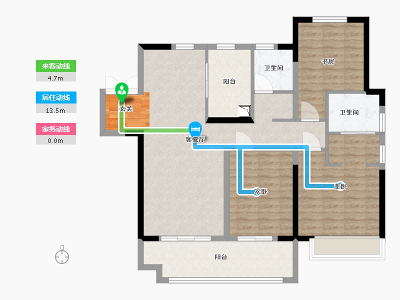 安徽省-蚌埠市-北京城房·春华园-99.20-户型库-动静线