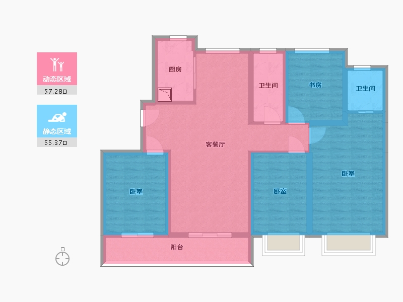 山东省-济南市-三箭学府-99.90-户型库-动静分区