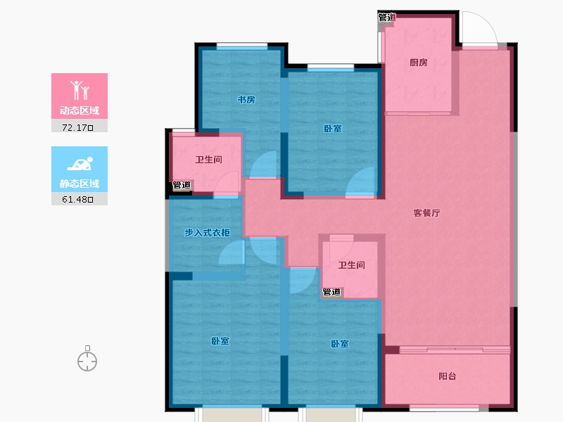 山东省-菏泽市-菏泽当代城-120.00-户型库-动静分区