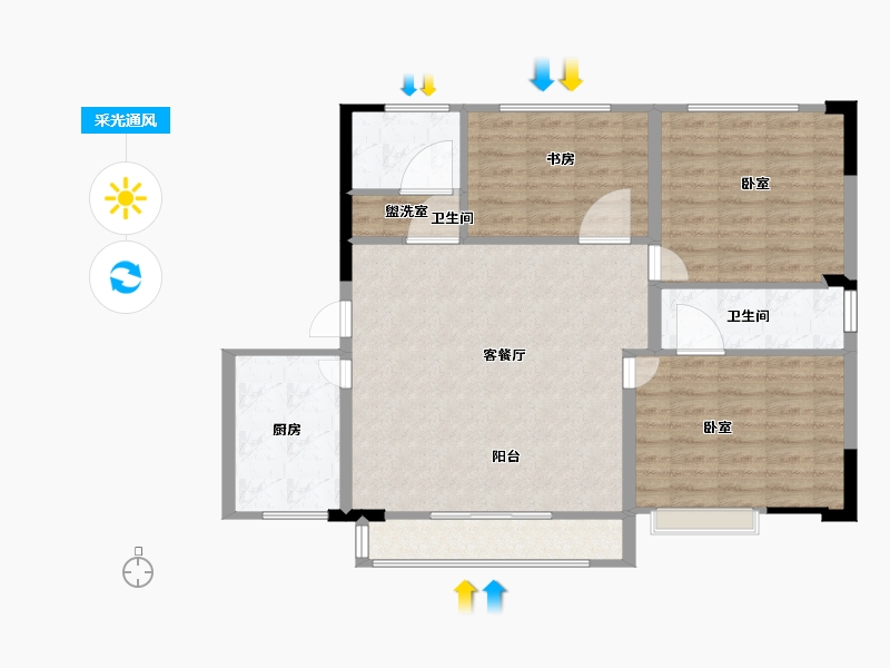 陕西省-渭南市-城市印象-87.52-户型库-采光通风