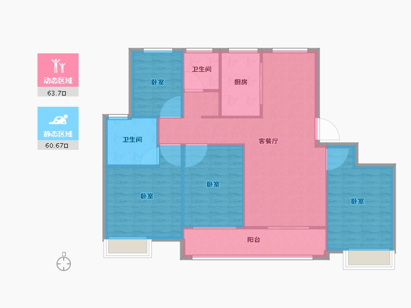 浙江省-嘉兴市-梅里印象-114.26-户型库-动静分区