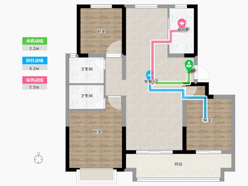 山东省-临沂市-高新·科技佳苑-101.00-户型库-动静线