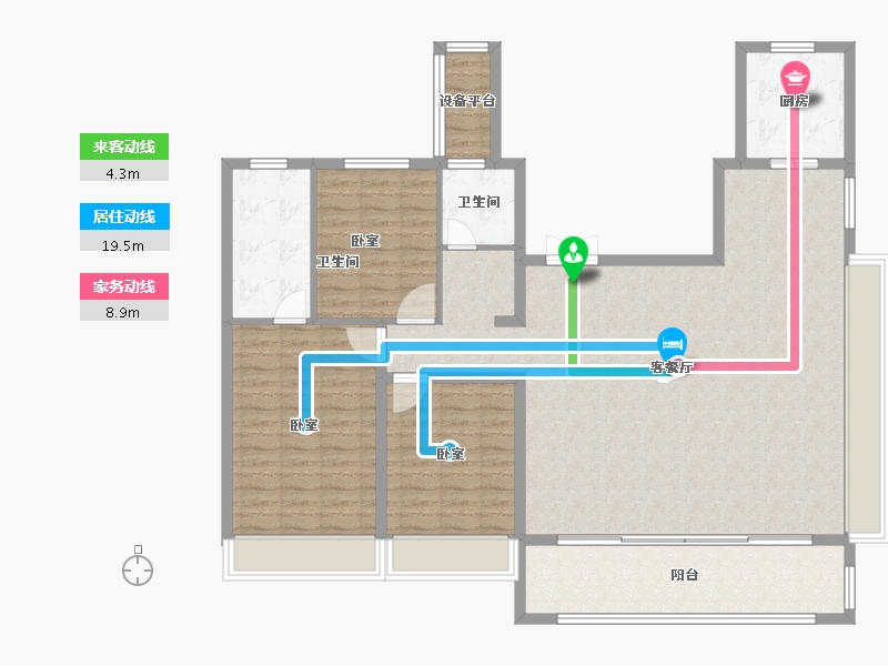 山东省-临沂市-房源·西岸公园-134.00-户型库-动静线