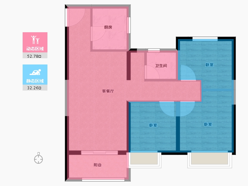 河南省-郑州市-新城郡望府-76.00-户型库-动静分区