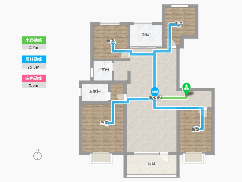 山东省-济宁市-九巨龙龙城水景苑-102.00-户型库-动静线