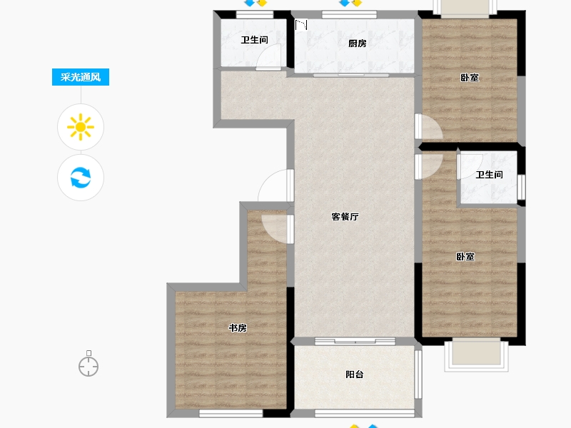 河南省-安阳市-明福世家-99.99-户型库-采光通风