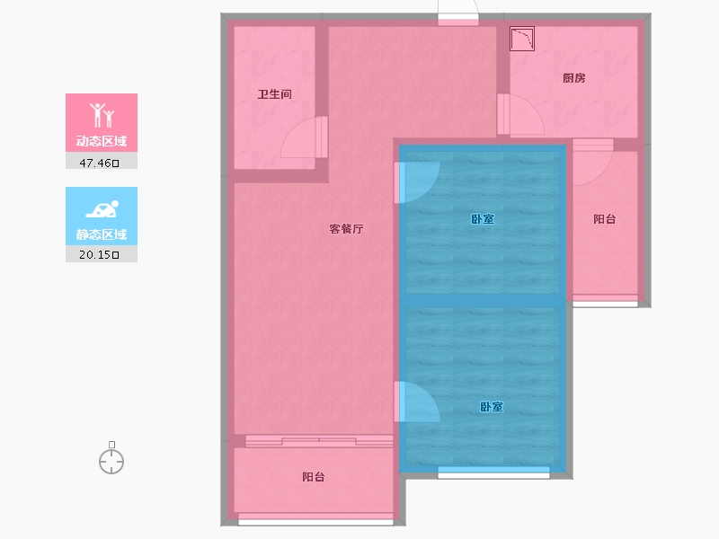 山东省-烟台市-海上明珠-58.76-户型库-动静分区