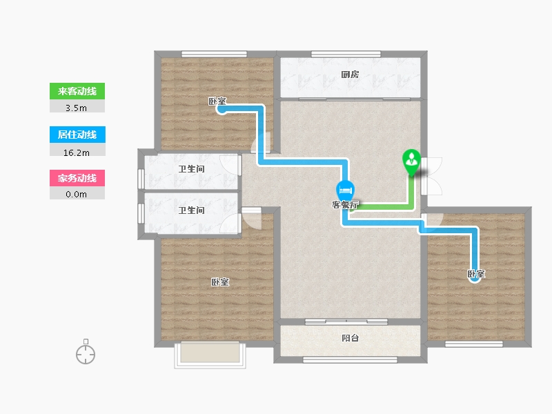 山东省-聊城市-万豪臻品二期-130.01-户型库-动静线