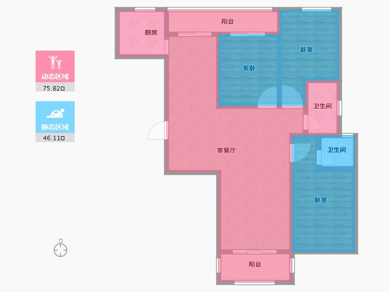 河南省-郑州市-物华臻悦-108.77-户型库-动静分区