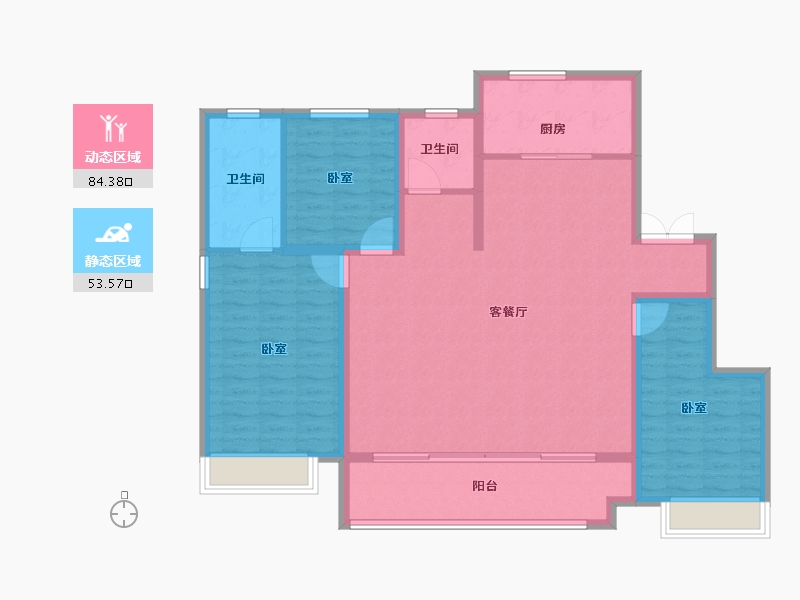 山东省-临沂市-房源·西岸公园-126.00-户型库-动静分区