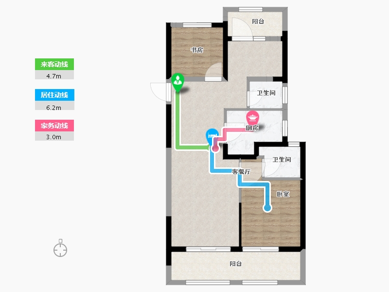 河南省-郑州市-融侨美域-88.00-户型库-动静线