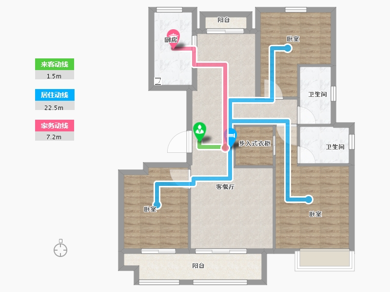 安徽省-合肥市-大家·黄山雅园·溪山悦-101.99-户型库-动静线