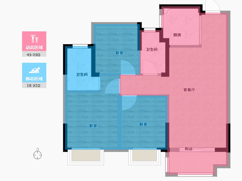 安徽省-合肥市-学林春晓-78.01-户型库-动静分区