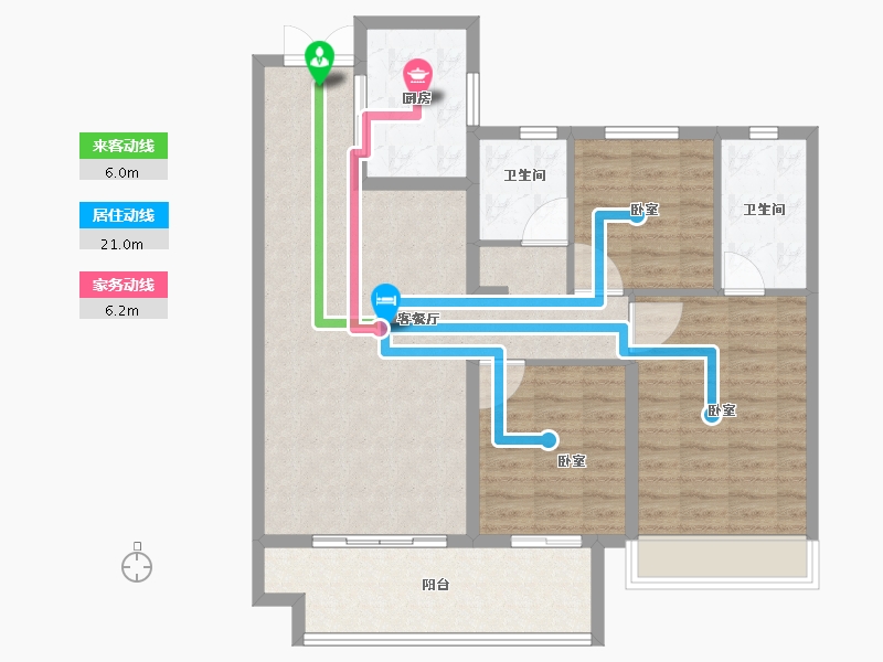 山东省-临沂市-房源·西岸公园-100.00-户型库-动静线