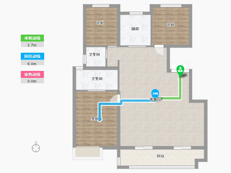 安徽省-蚌埠市-阳光城·麓山悦-104.00-户型库-动静线