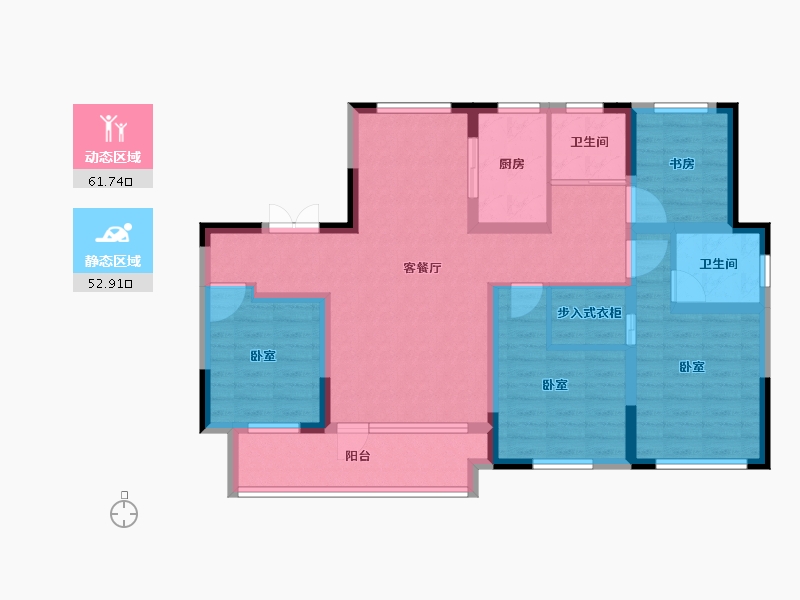 山东省-德州市-力高雍泉府-101.27-户型库-动静分区