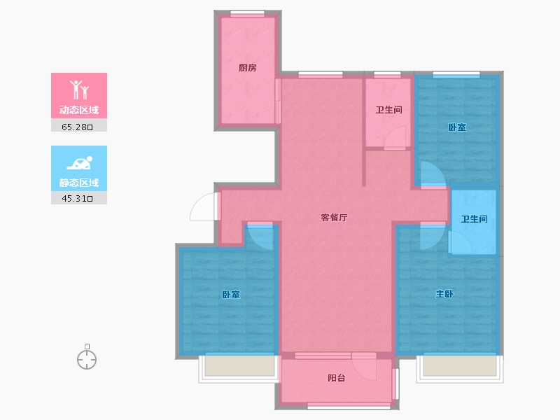 山东省-枣庄市-铂悦君廷-98.60-户型库-动静分区