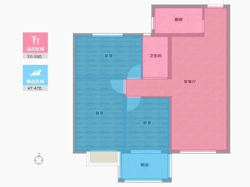 山东省-德州市-华腾御城•澜湾-88.00-户型库-动静分区