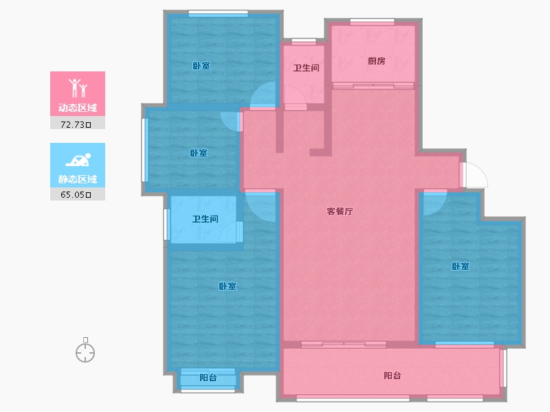 河南省-安阳市-正大世外桃源-122.78-户型库-动静分区