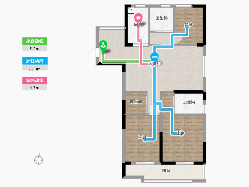 安徽省-蚌埠市-春江花月-94.42-户型库-动静线