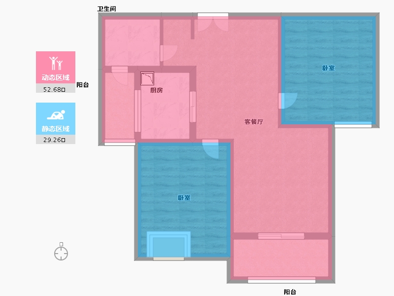 河南省-郑州市-紫檀华都住宅-72.09-户型库-动静分区