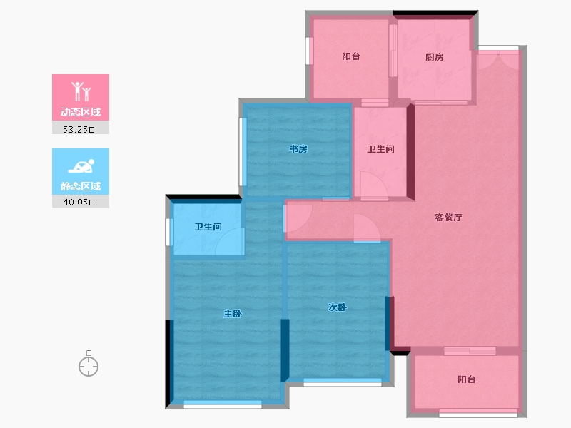 广西壮族自治区-玉林市-盛邦国际-83.57-户型库-动静分区