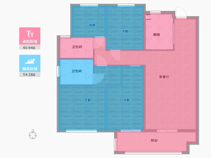 安徽省-蚌埠市-阳光城·麓山悦-103.20-户型库-动静分区