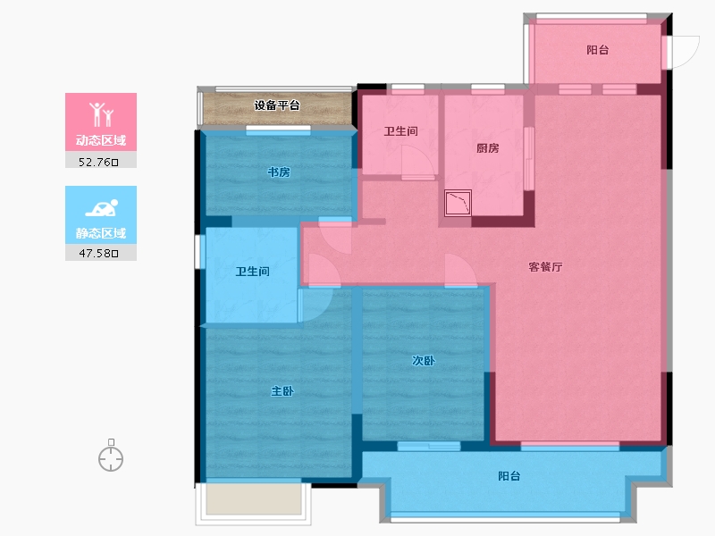 安徽省-蚌埠市-蚌埠淮上万达广场-91.20-户型库-动静分区