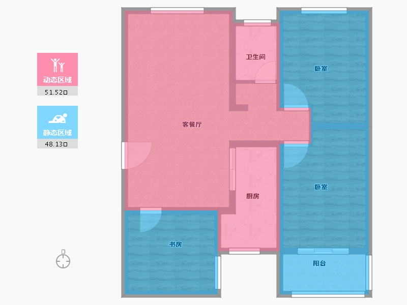 山东省-德州市-东方御越莊园-89.00-户型库-动静分区