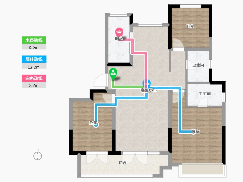 山东省-聊城市-东昌天悦-99.00-户型库-动静线