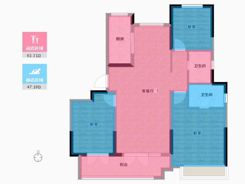 山东省-聊城市-东昌天悦-99.00-户型库-动静分区