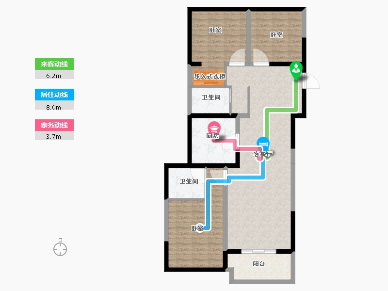 河南省-郑州市-融创蘭园-99.01-户型库-动静线