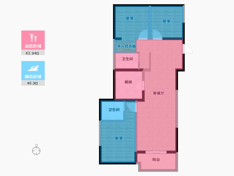 河南省-郑州市-融创蘭园-99.01-户型库-动静分区