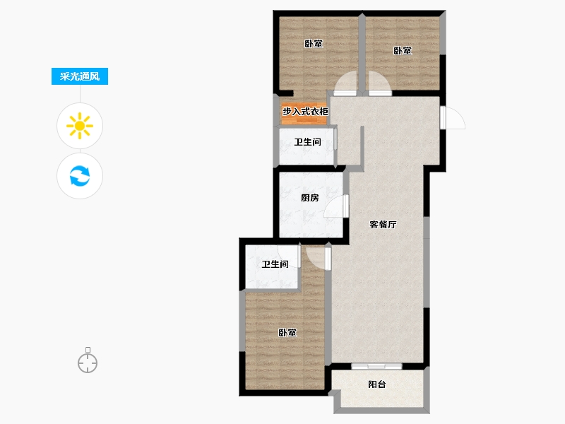 河南省-郑州市-融创蘭园-99.01-户型库-采光通风