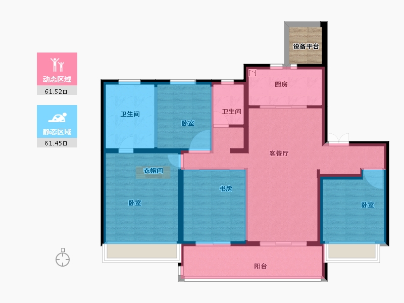 河南省-洛阳市-旭辉朗瑞中央公园-114.00-户型库-动静分区