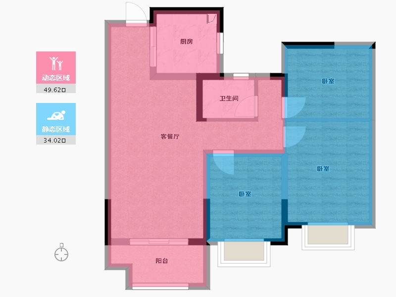 安徽省-合肥市-学林春晓-74.00-户型库-动静分区