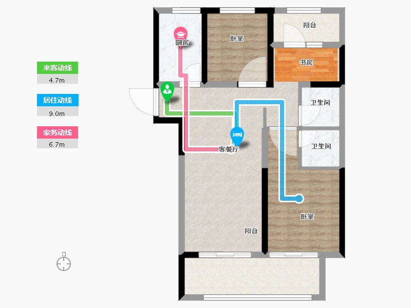 河南省-郑州市-融侨美域-83.00-户型库-动静线