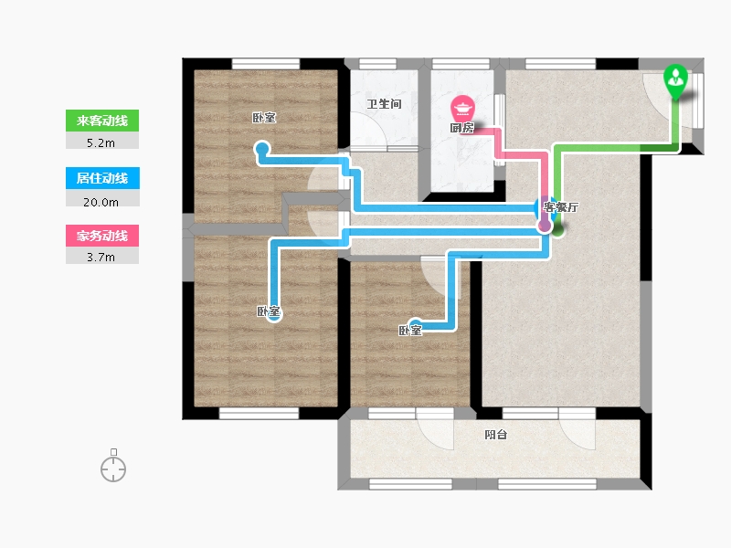 山东省-德州市-力高雍泉府-73.35-户型库-动静线