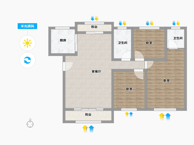 山东省-济宁市-万鑫盛世诚信苑-98.01-户型库-采光通风