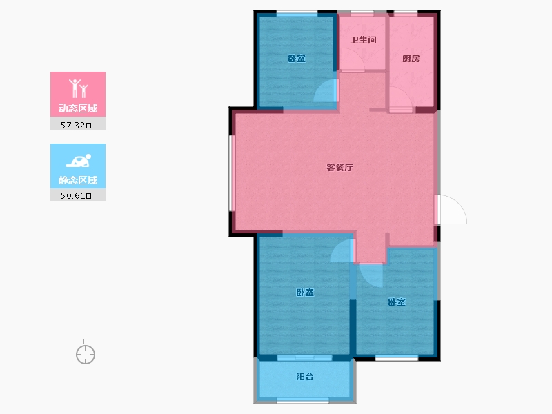 山东省-德州市-金辰御园-97.89-户型库-动静分区